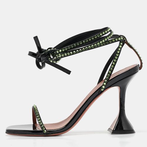 Patent Leather Crystal Embellished Vita Sandals Size 37.5 - Amina Muaddi - Modalova