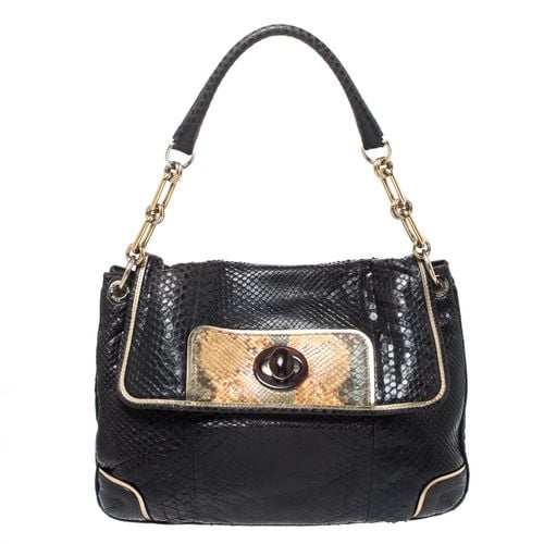 Dark Python Leather Shoulder Bag - Anya Hindmarch - Modalova