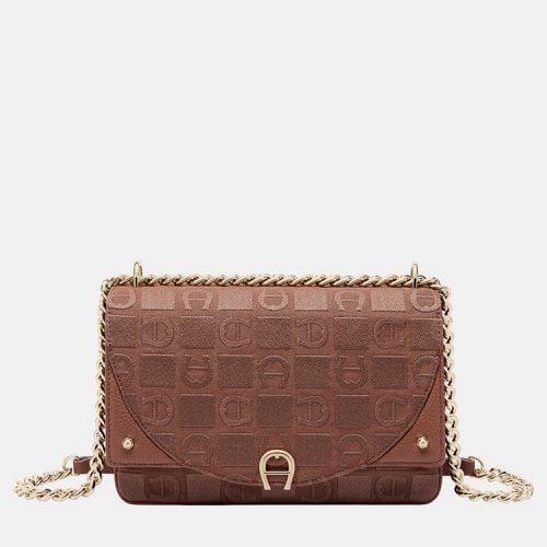 Demi Brown shiny light gold Metal Griffata Crossbody bag Demi Brown - Aigner - Modalova