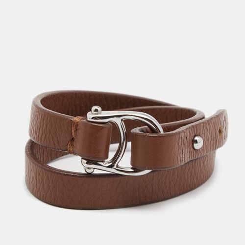 Leather Double Tour Logo Bracelet - Aigner - Modalova