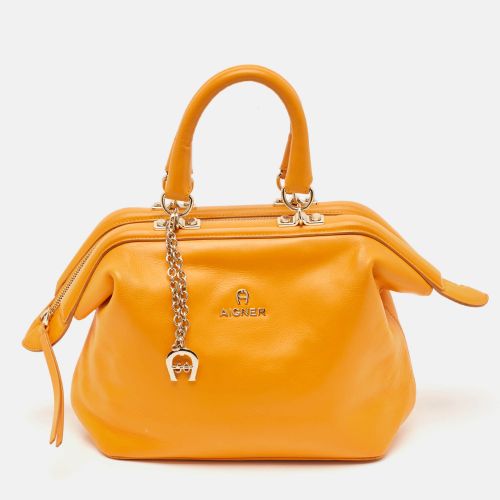 Aigner Orange Leather Frame Satchel - Aigner - Modalova