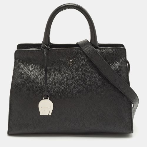 Aigner Black Leather Cybill Tote - Aigner - Modalova