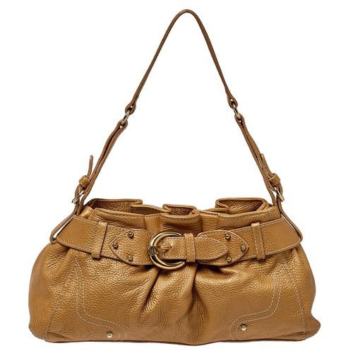 Beige Pleated Leather Satchel - Aigner - Modalova