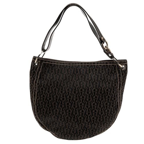 Signature Nylon and Leather Small Hobo - Aigner - Modalova