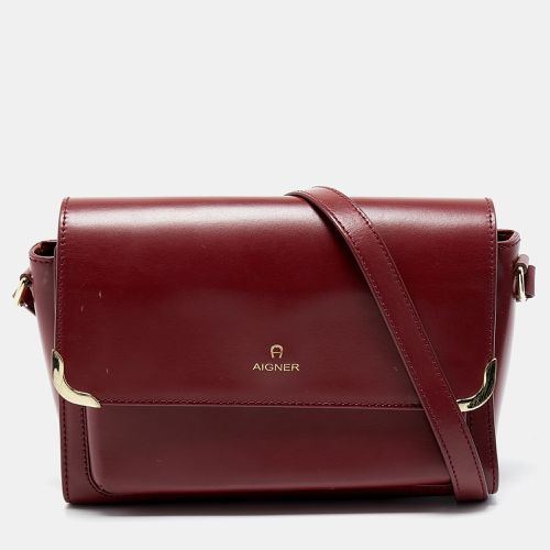 Leather Amber Flap Crossbody Bag - Aigner - Modalova