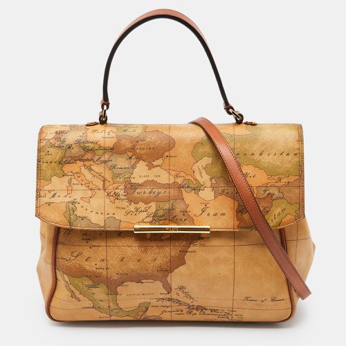 Geo Print Coated Canvas and Leather Top Handle Bag - Alviero Martini 1A Classe - Modalova