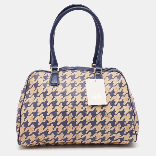 Beige Pattern Print Coated Canvas Satchel - Alviero Martini 1A Classe - Modalova