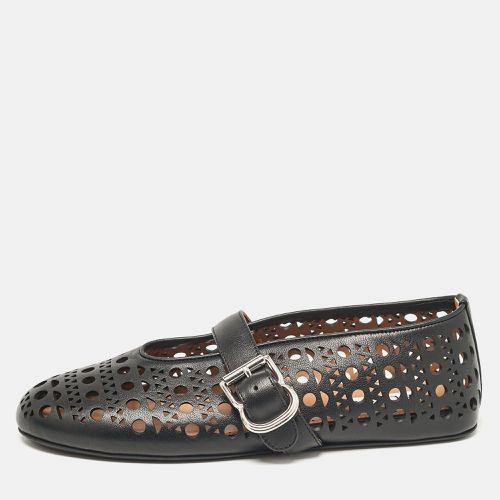 Perforated Leather Mary Jane Ballet Flats Size 37 - Alaia - Modalova