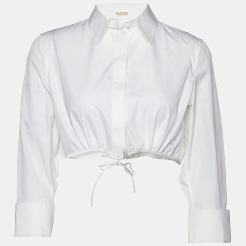 Cotton Shirred Waist Crop Shirt M - Alaia - Modalova