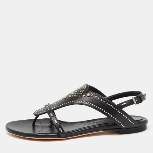 Leather Studded Flat Sandals Size 38 - Alexander McQueen - Modalova