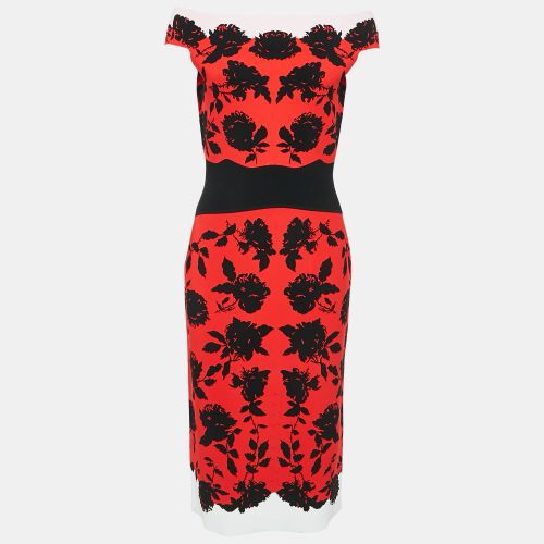 Floral Jacquard Knit Midi Dress XL - Alexander McQueen - Modalova