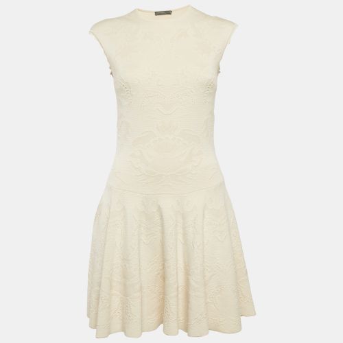 Jacquard Stretch Knit Sleeveless Mini Dress M - Alexander McQueen - Modalova