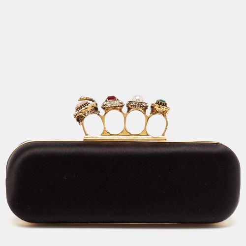 Satin Crystal Knuckle Duster Clutch - Alexander McQueen - Modalova