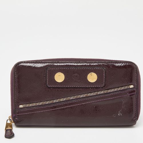 Patent Leather Zip Around Wallet - Alexander McQueen - Modalova