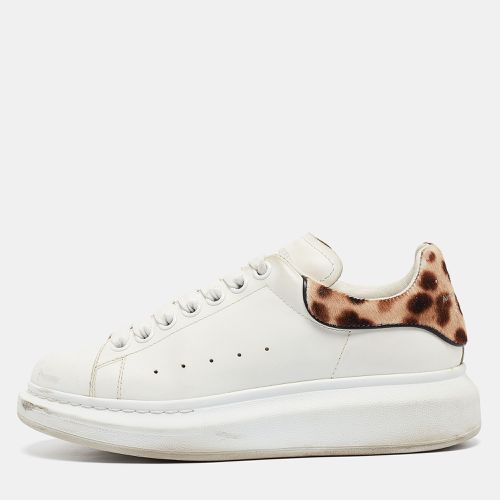 Brown Leather and Calf hair Oversized Lace Up Sneakers Size 37 - Alexander McQueen - Modalova