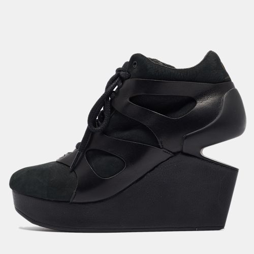 McQ By For Puma Leather and Nubuck Leap Wedge Sneakers Size 40.5 - Alexander McQueen - Modalova