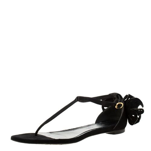 Leather Butterfly Detail Flat Sandals Size 36 - Alexander McQueen - Modalova