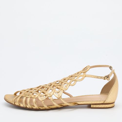 Leather Strappy Flat Sandals Size 38 - Alexandre Birman - Modalova