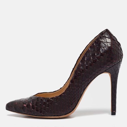 Dark Python Pointed Toe Pumps Size 40 - Alexandre Birman - Modalova