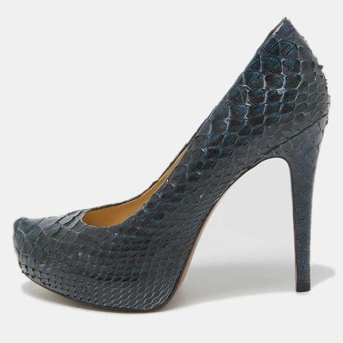 Python Leather Platform Pumps Size 40 - Alexandre Birman - Modalova