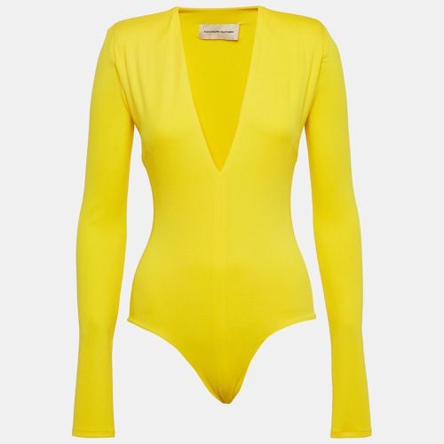 V-Neck Stretch Jersey Bodysuit S - Alexandre Vauthier - Modalova