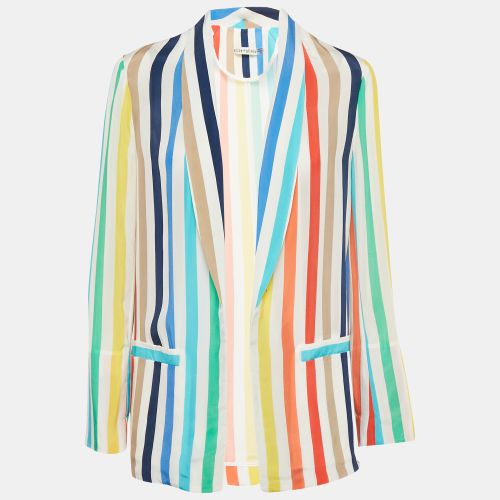 Kylie Rainbow Stripe Cupro Shawl Collar Jacket XS - Alice + Olivia - Modalova