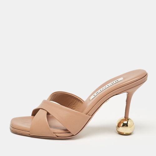 Leather Darling 105mm Slide Sandals Size 36.5 - Aquazzura - Modalova