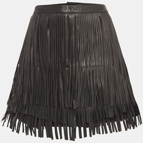 Zadig & Voltaire Leather Fringed Mini Skirt S - Armani Collezioni - Modalova