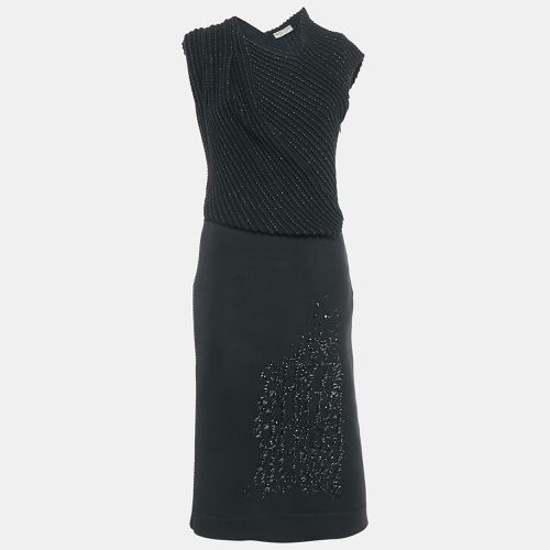 Wool & Patterned Knit Sleeveless Midi Dress M - Bottega Veneta - Modalova