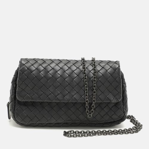 Intrecciato Leather Flap Chain Crossbody Bag - Bottega Veneta - Modalova