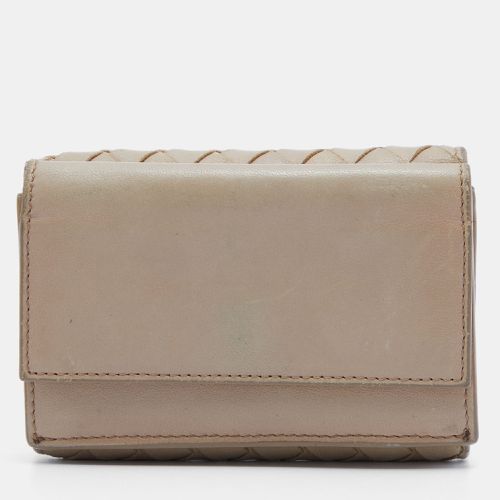 Intrecciato Leather Trifold Wallet - Bottega Veneta - Modalova