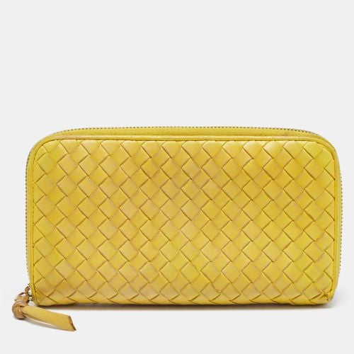 Intrecciato Leather Zip Around Continental Wallet - Bottega Veneta - Modalova