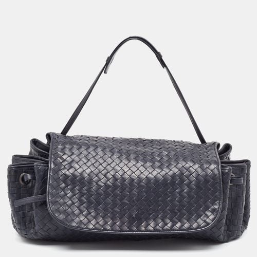 Intrecciato Leather Drawstring Flap Bag - Bottega Veneta - Modalova