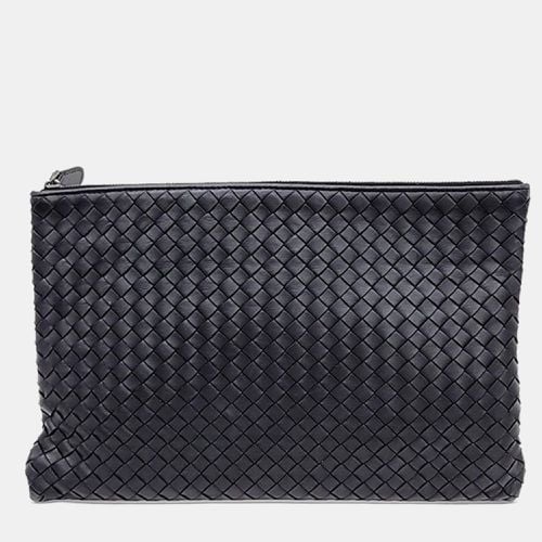 Leather Mesh Clutch Bag - Bottega Veneta - Modalova