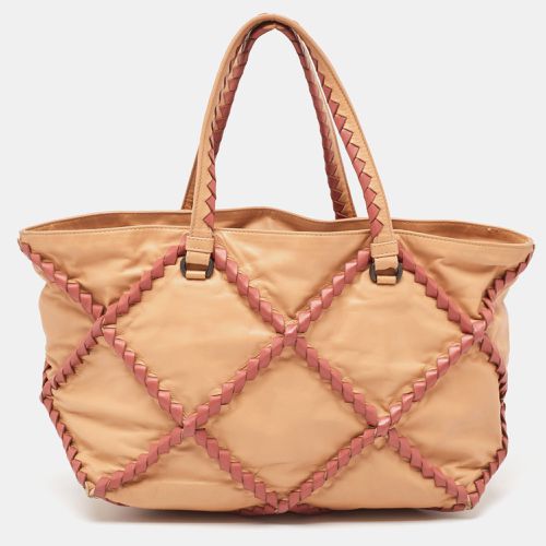 Burgundy Quilted Leather Shopper Tote - Bottega Veneta - Modalova