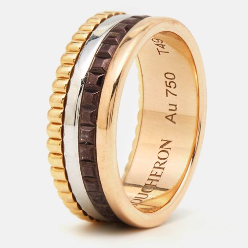 Quatre Classique PVD 18k Three Tone Gold Ring Size 49 - Boucheron - Modalova