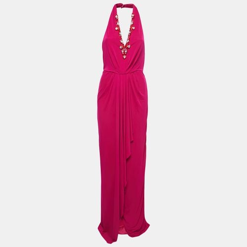 Stretch Jersey Embellished Halter Gown M - Badgley Mischka - Modalova