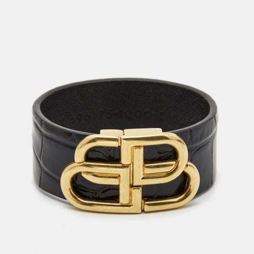 Logo Leather Tone Bracelet M - Balenciaga - Modalova