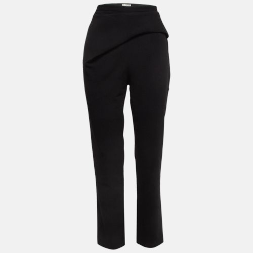 Wool Draped Detail Trousers M - Balenciaga - Modalova