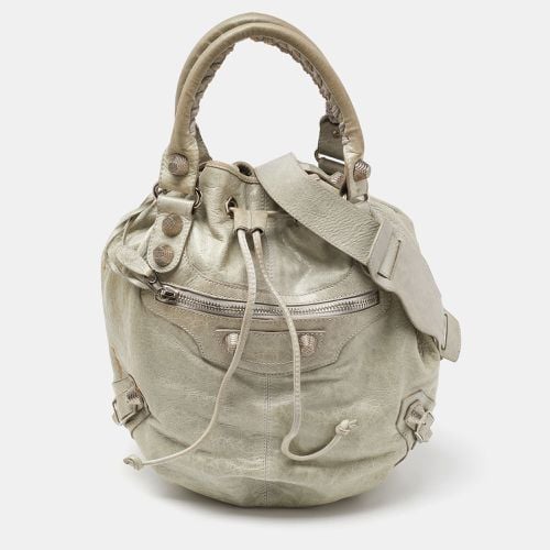 Argent Leather GSH Pompon Hobo - Balenciaga - Modalova