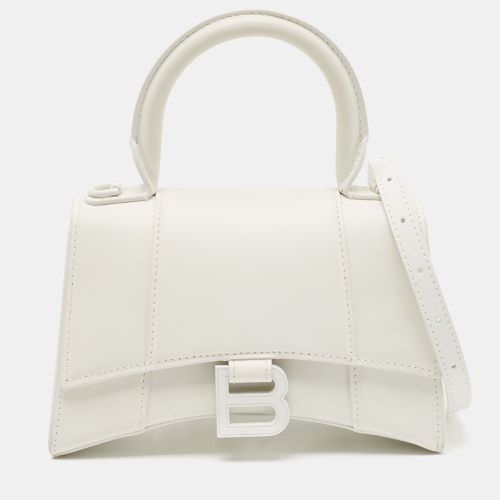 Leather XS Hourglass Top Handle Bag - Balenciaga - Modalova