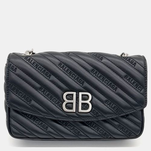 Leather chain BB round shoulder bag - Balenciaga - Modalova