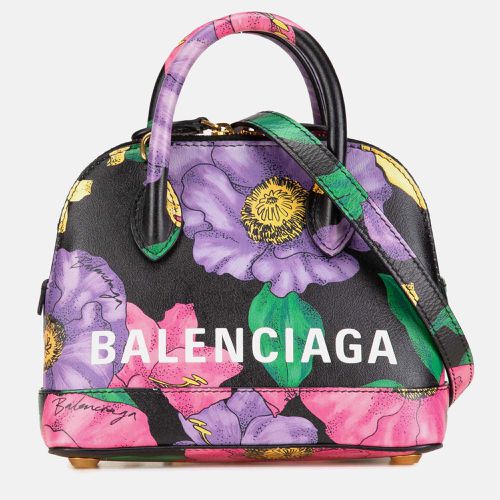 Leather Smooth Calfskin Lush Floral Print XXS Ville Top Handle Bag - Balenciaga - Modalova