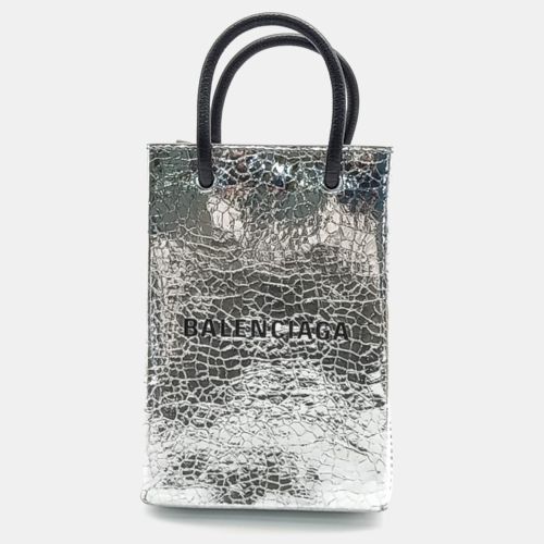 Leather shopping phone holder bag - Balenciaga - Modalova