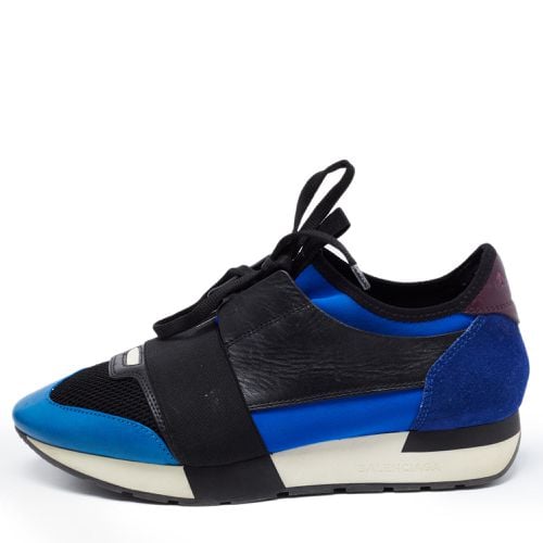 Leather and Mesh Race Runner Sneakers Size 38 - Balenciaga - Modalova