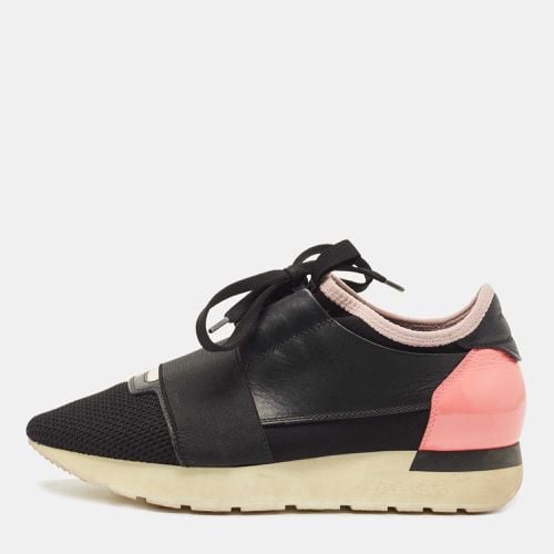 Pink Leather and Mesh Race Runner Sneakers Size 36 - Balenciaga - Modalova