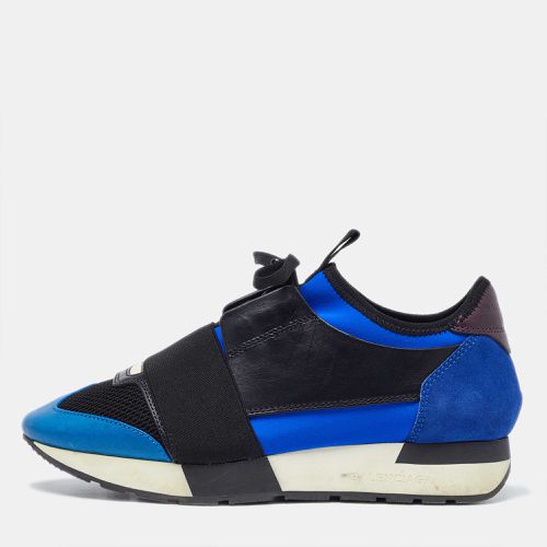 Tricolor Leather,Suede and Mesh Race Runner Sneakers Size 37 - Balenciaga - Modalova