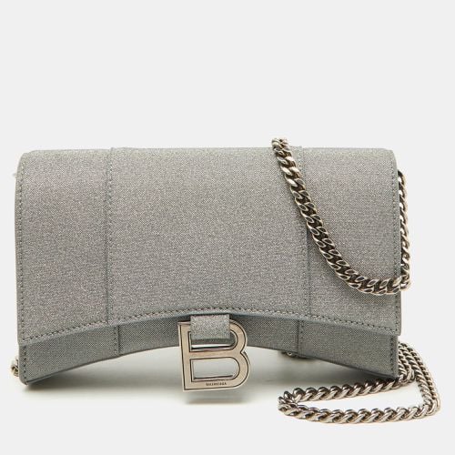 Glitter Fabric XS Hourglass Wallet on Chain - Balenciaga - Modalova