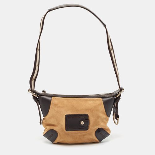 Dark /Tan Suede and Leather Shoulder Bag - Bally - Modalova