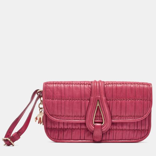 Pleated Leather Flap Wristlet Clutch - Bally - Modalova